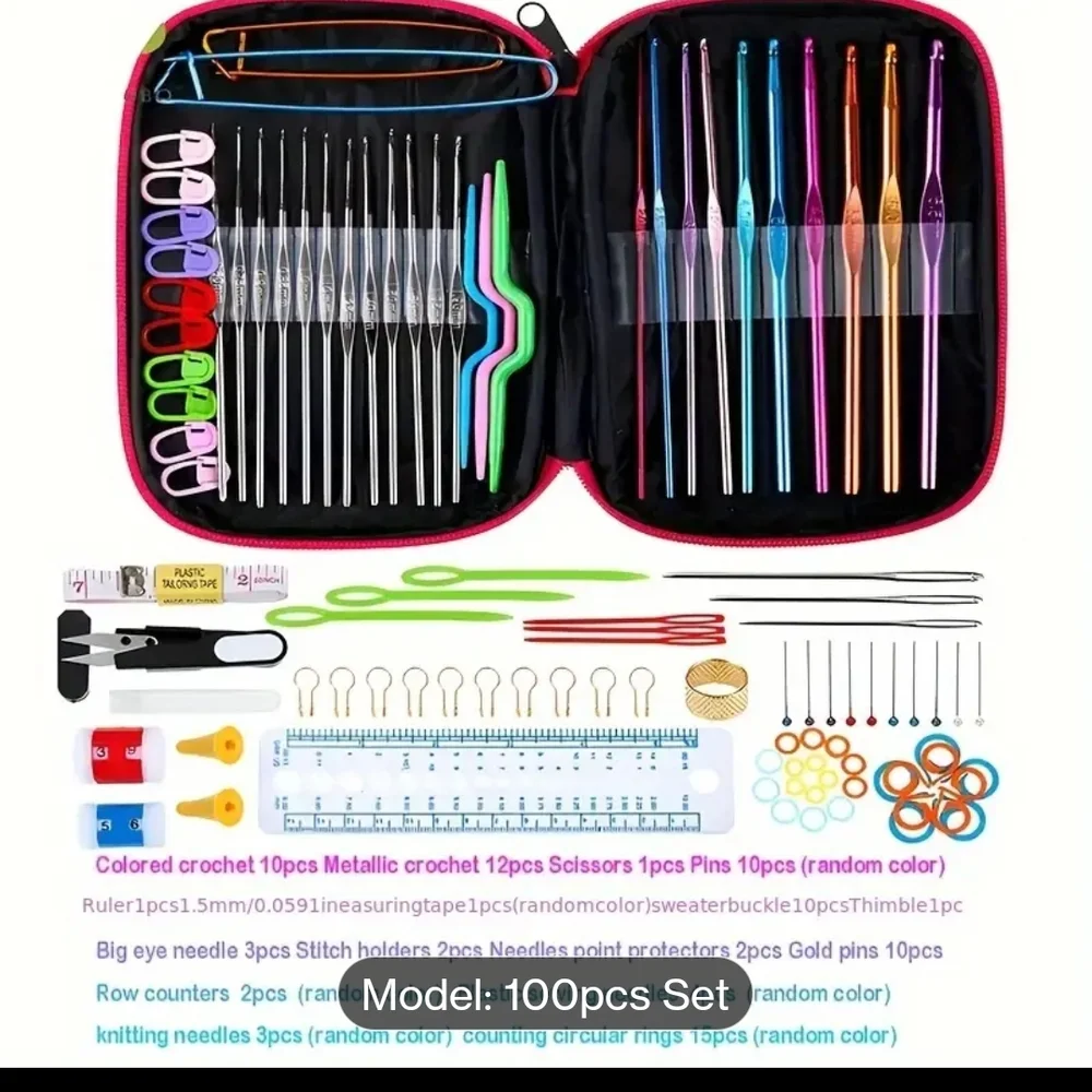 100-Piece‎ Crochet and Knitting Tool Set